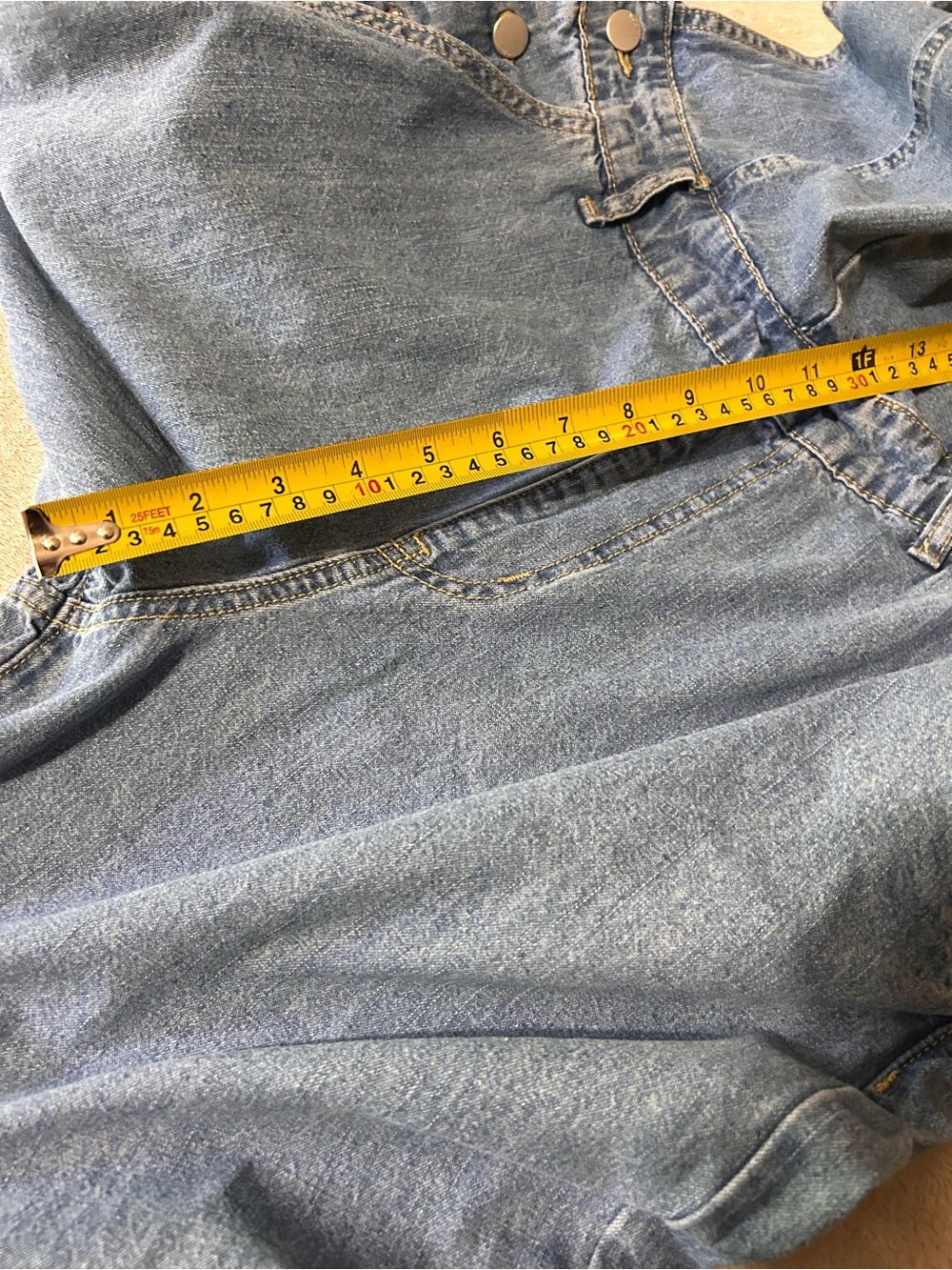 Cider Women's Denim Overalls Sz Med Denim Wide Leg Tie Hem 90s Inspired Utility - Picture 5 of 7
